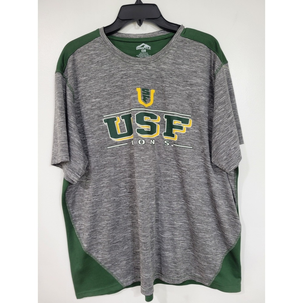 USF South Florida Gray‎ Green Short Sleeve Shirt XL